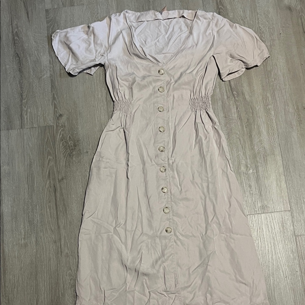 Smash + Tess Blush Button-Down Midi Dress